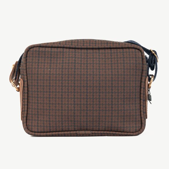 Loewe Brown Houndstooth-Canvas Leather-Trim Shoulder Bag - Picture 4 of 11